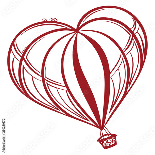 Valentine red heart icon. Heart shape Isolated on white background.