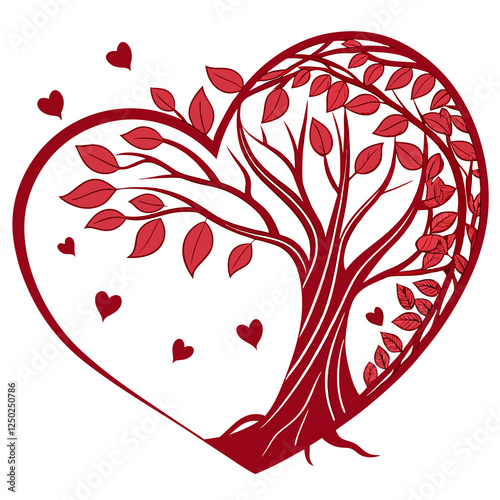 Valentine red heart icon. Heart shape Isolated on white background.