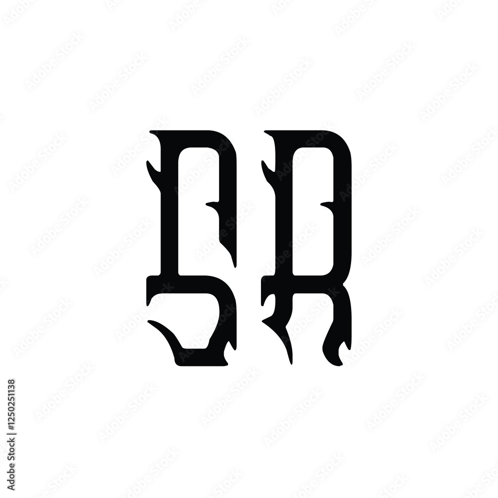 SR monogram logo design letter text name symbol monochrome logotype alphabet character simple logo SR monogram logo design letter text name symbol monochrome logotype alphabet character simple logo