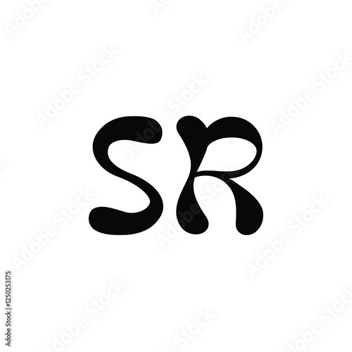 SR monogram logo design letter text name symbol monochrome logotype alphabet character simple logo