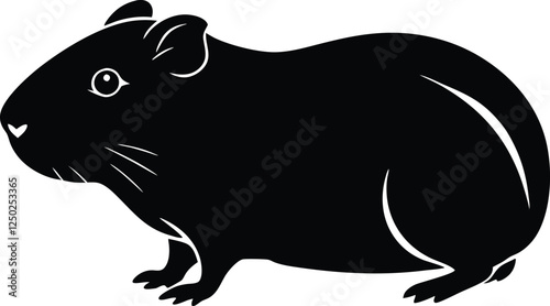 Guinea Pig Silhouette vector illustration