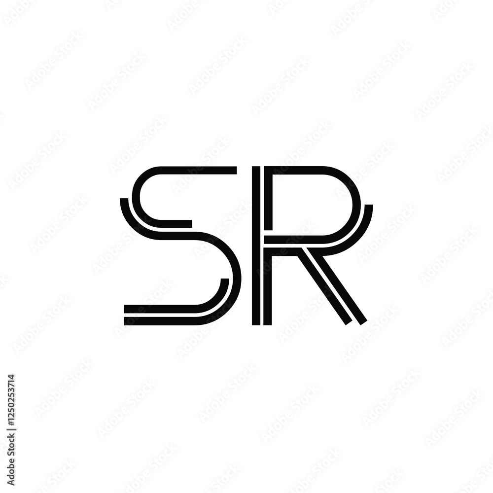 SR monogram logo design letter text name symbol monochrome logotype alphabet character simple logo SR monogram logo design letter text name symbol monochrome logotype alphabet character simple logo
