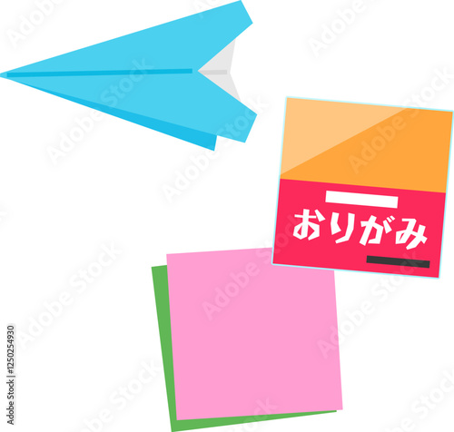 折り紙と紙飛行機