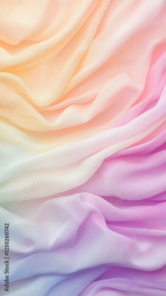 Fototapeta premium Soft Pastel Rainbow Fabric Texture - Phone Wallpaper