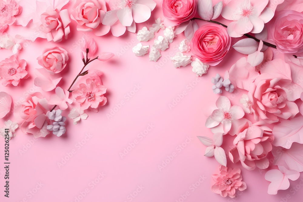 Fototapeta premium pink roses background