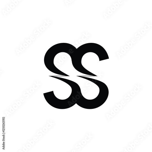 SS monogram logo design letter text name symbol monochrome logotype alphabet character simple logo