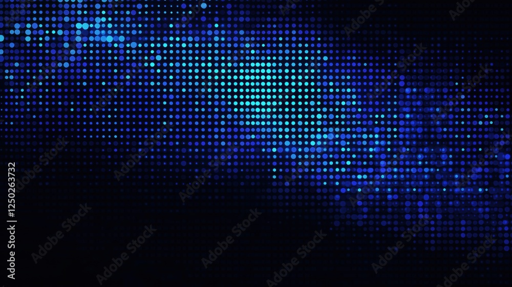 Dynamic Blue Pixelated Background Creating a Sense of Depth and Mystery