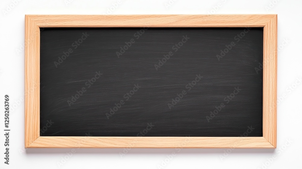 Blank chalkboard in a wooden frame, ideal for educational settings or creative projects Blank chalkboard in a wooden frame, ideal for educational settings or creative projects