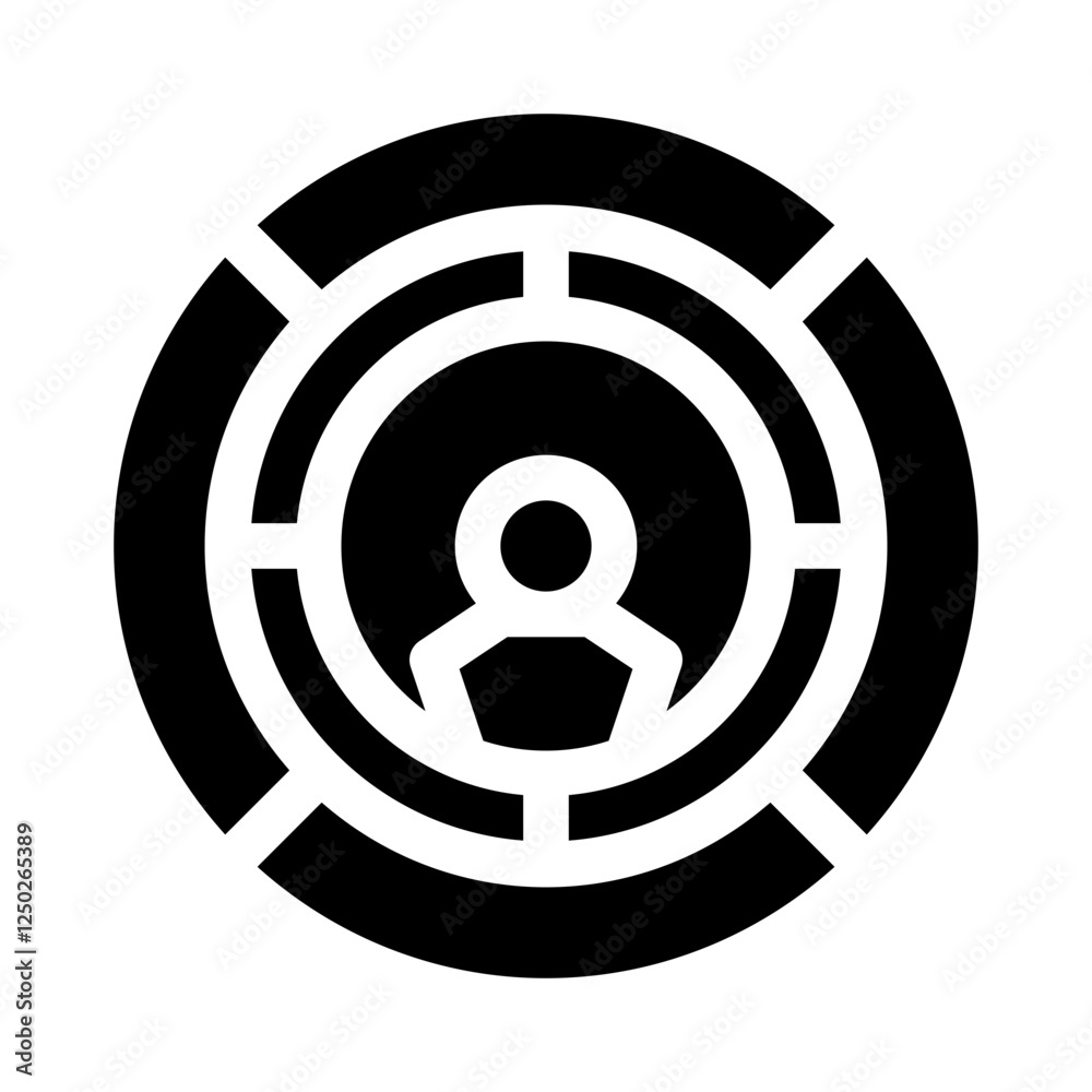 Target audience glyph icon