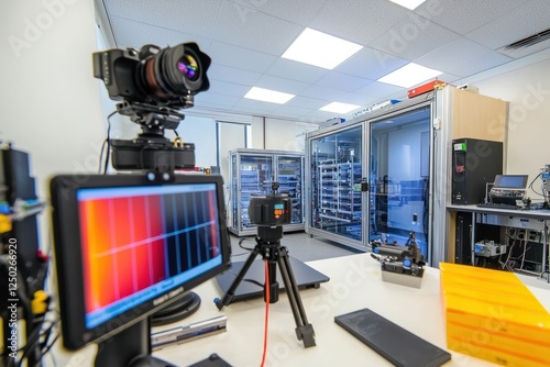 Thermal imaging lab focuses on heat transfer studies using sensitive cameras.