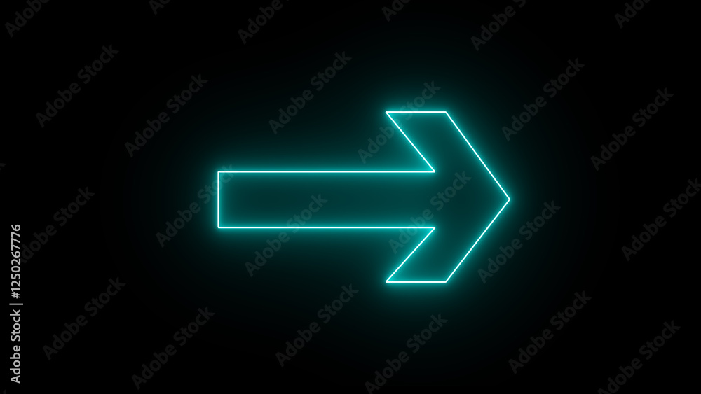 Neon blue right progress arrow icon. Abstract glowing neon directional arrows to right. abstract beautiful retro signboard with pointers Neon blue right progress arrow icon. Abstract glowing neon directional arrows to right. abstract beautiful retro signboard with pointers