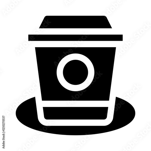 Coffee cup glyph icon