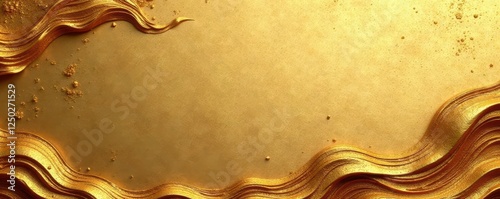 Rich gold foil embossed on a textured Japanese paper background, gold foil, traditional japanese style, japanesepaper photo