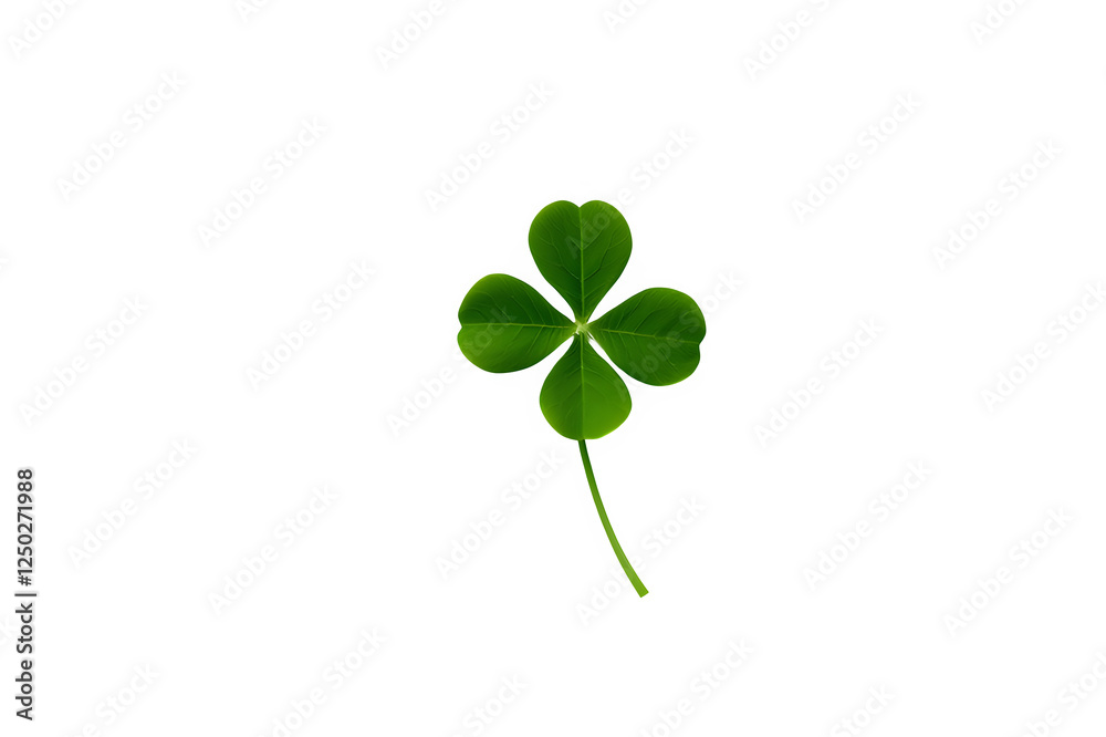 four leaf clover isolated on white background. ST Patrick's day concept. four leaf clover isolated on white background. ST Patrick's day concept.
