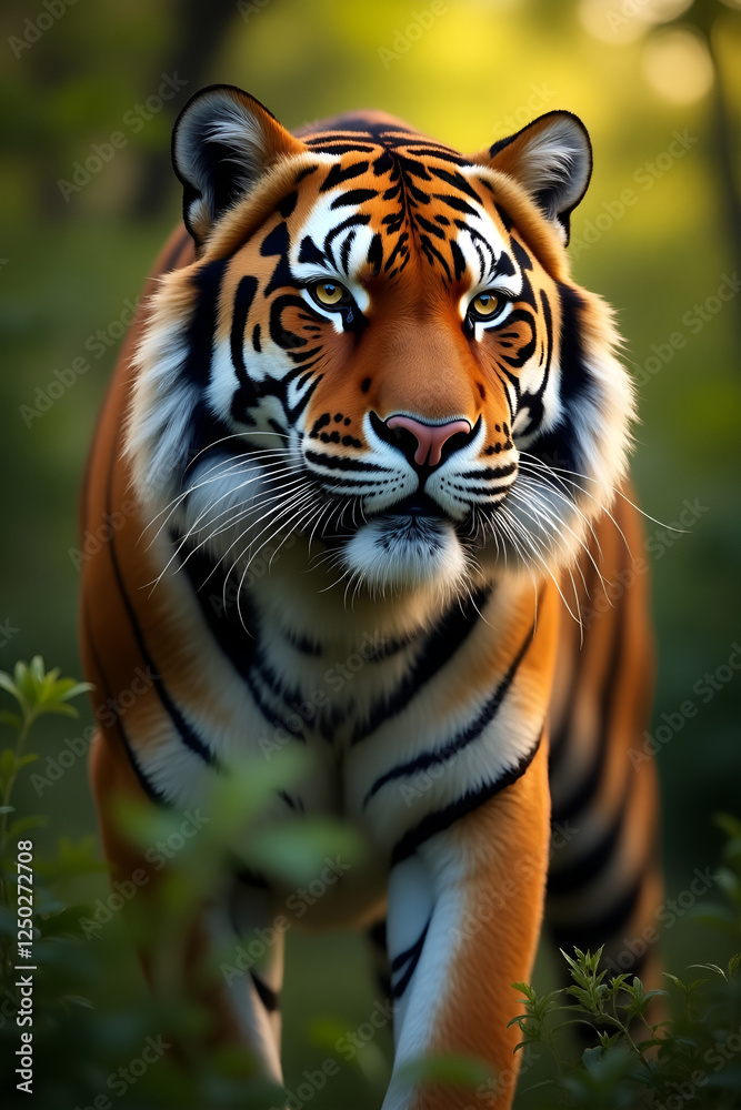 Fototapeta premium Majestic Predator: The Power and Grace of the Tiger