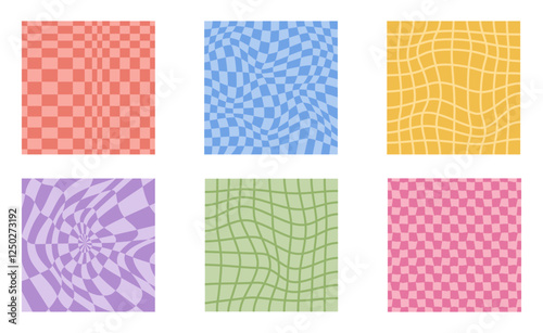 Psychedelic checkerboard poster