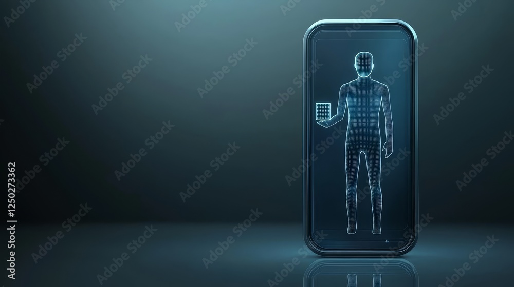 Man engages with a bright, glowing smartphone screen, glimpse into modern mobile technology Man engages with a bright, glowing smartphone screen, glimpse into modern mobile technology