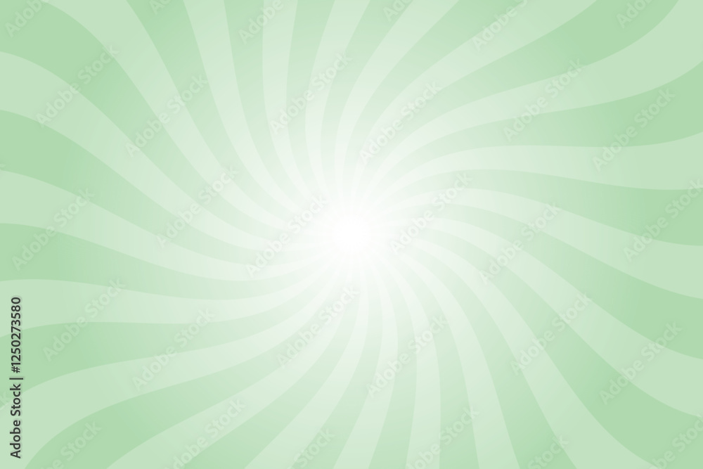 Green background with white sun ray. Pattern of starburst. Abstract celadon green texture with light of sunburst. Radial beam of sunlight. Retro background with flash. Design of sunbeams. Green background with white sun ray. Pattern of starburst. Abstract celadon green texture with light of sunburst. Radial beam of sunlight. Retro background with flash. Design of sunbeams.