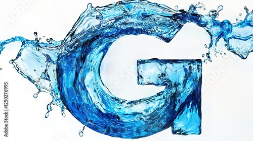 Water Letter G Splash