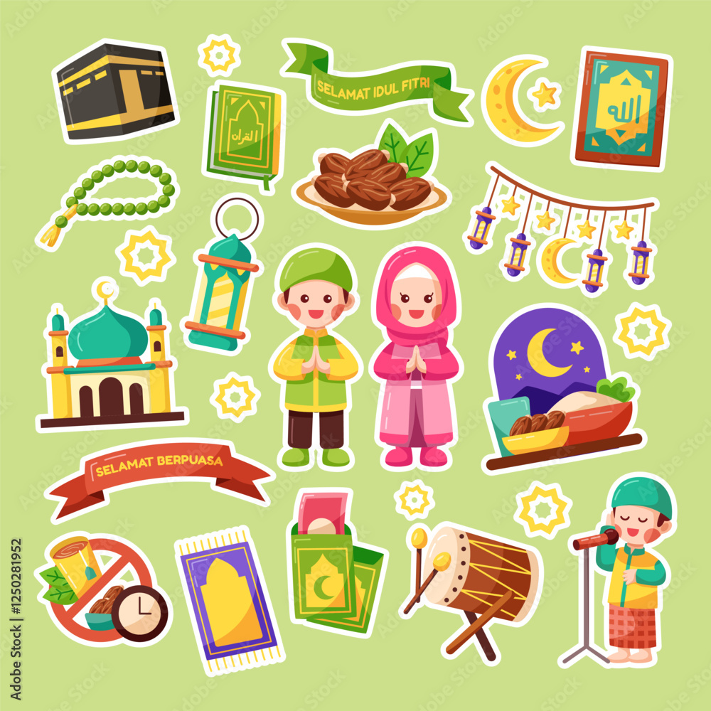 Fun Ramadan event in Indonesia vector Fun Ramadan event in Indonesia vector