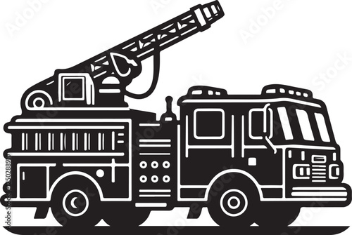 fire machine with victor design isolated on the block and white.