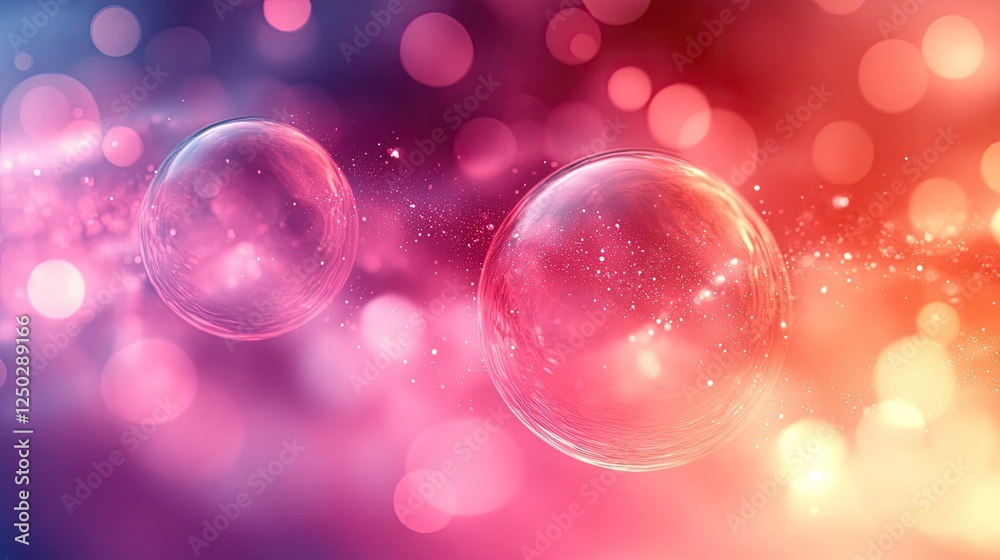 custom made wallpaper toronto digitalColorful abstract background with bubbles and soft glowing lights, creating a dreamy atmosphere