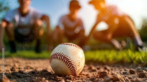 Relaxed baseball game among friends local park sports photography sunny day low angle fun and enjoyment