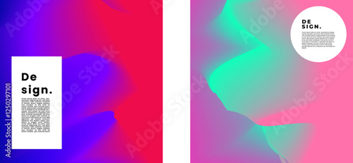 Electronic music festival and electric pinky wave poster. Club party Poster design and event. Abstract gradients flux effect and waves music background