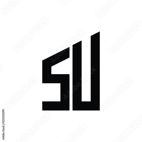 Free Download SU monogram logo design letter text name symbol monochrome logotype alphabet character simple logo - GFXLoad