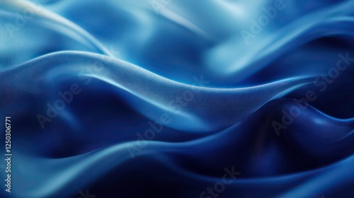 Wallpaper Mural Blurred abstract background with wavy blue fabric ideal for a copy space image Torontodigital.ca
