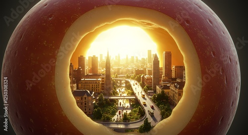 Wallpaper Mural sunset over the city Torontodigital.ca