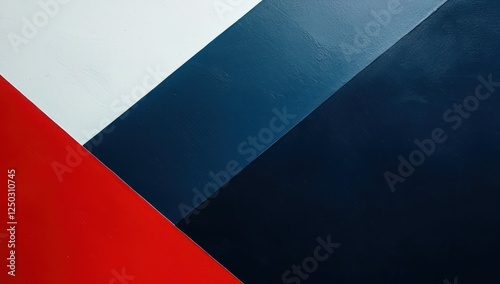 Diagonal dark navy and light gray on a red, white, and blue base.