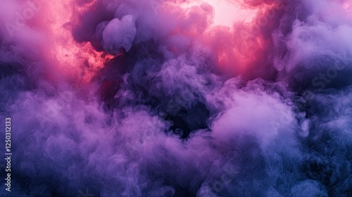 Abstract smoke cloud, vibrant colors, dramatic lighting, background image photo