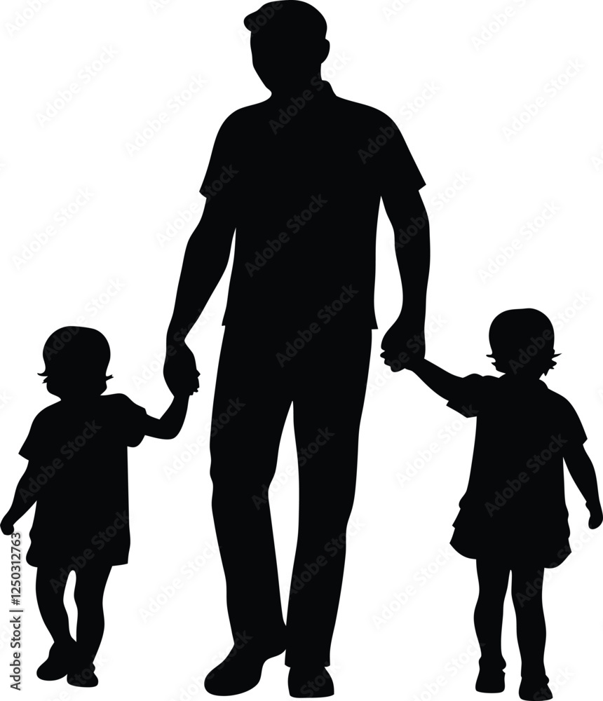 Father and Daughter Silhouette Father and Daughter Silhouette