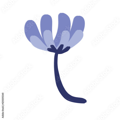 blue flower isolated on white