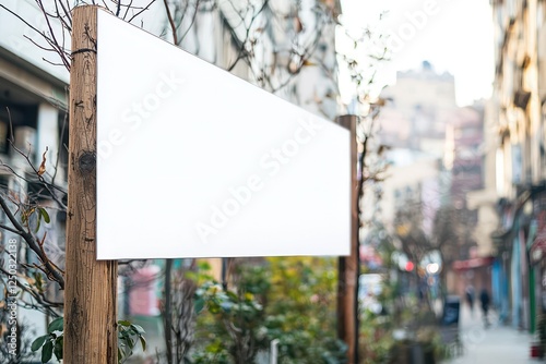 Digital close-up of a hand holding a wooden board with % symbol and text on purple background, ideal for wide banners.