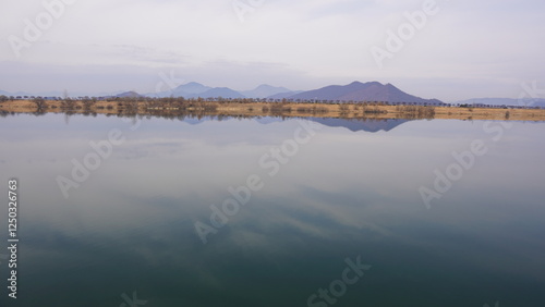 lake and mountains
