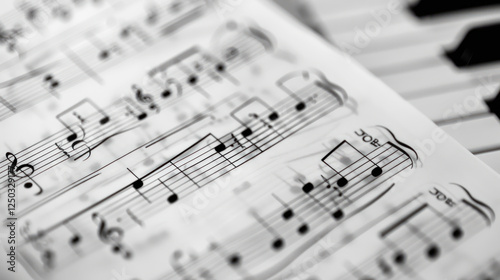 Vintage style music sheet concept