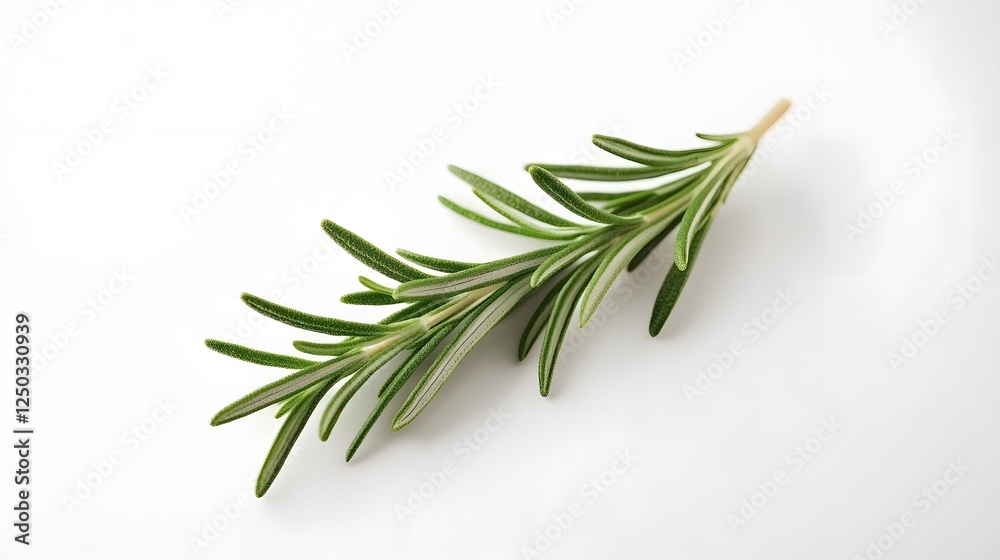 Fototapeta premium A fresh sprig of rosemary, isolated on white