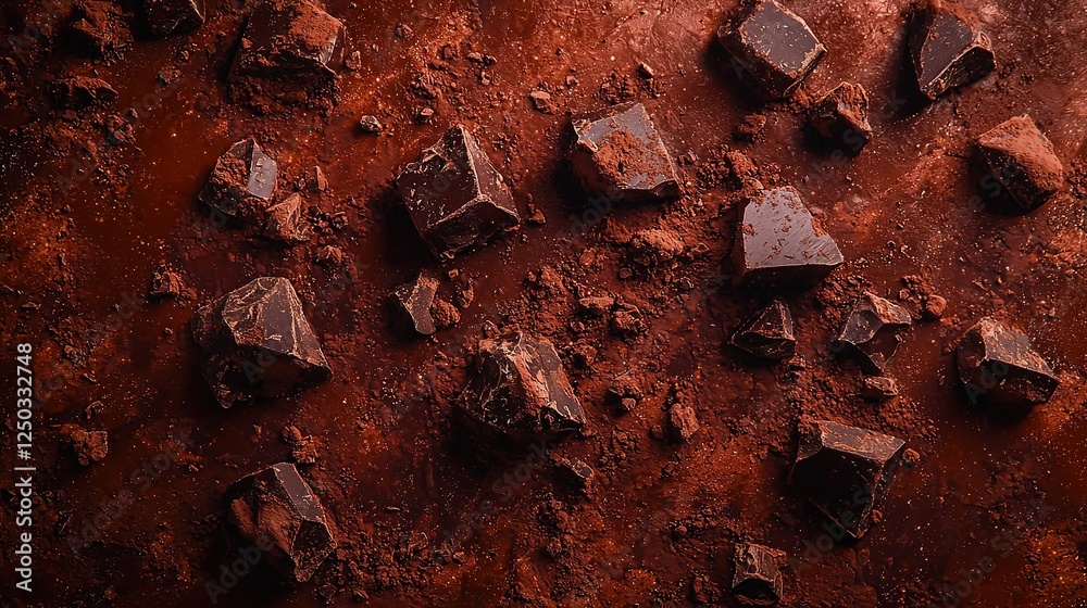Fototapeta premium Dark Chocolate Cacao Texture