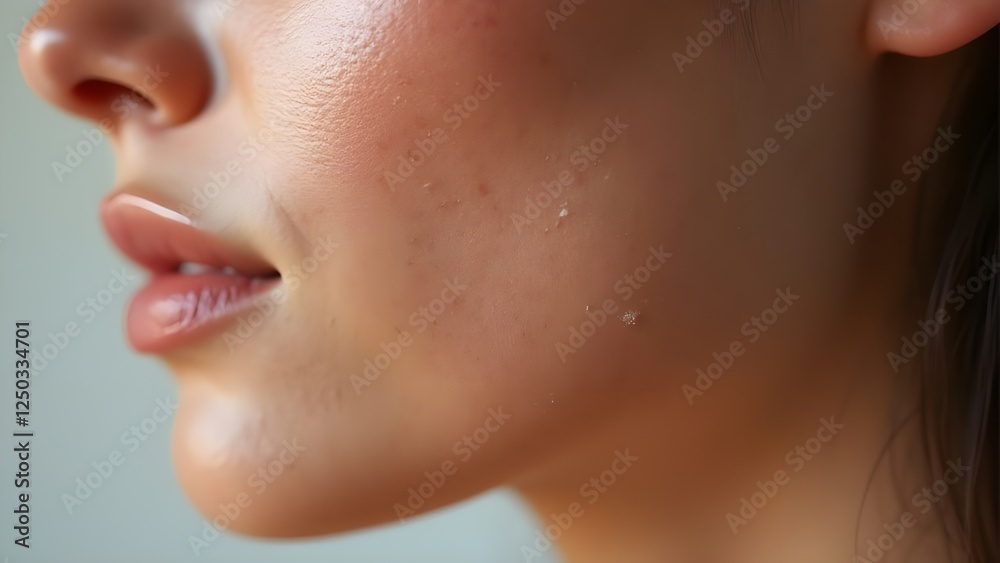 Obraz premium Ultra-Realistic Close-Up of Natural Human Skin Texture with Visible Pores and Fine Lines