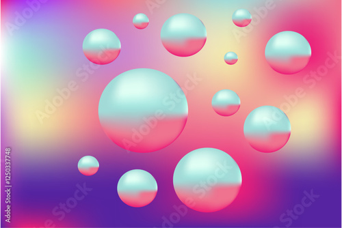 Abstract Fluid Curves with Vibrant Neon Colors