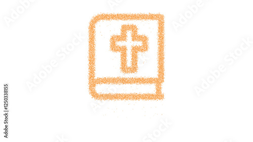 Fotografija Icon bible is made of yellow grains of sand
