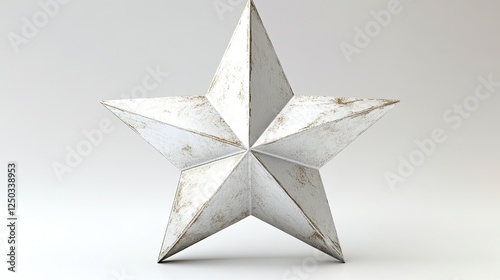 A 3D star isolated against a white background. 