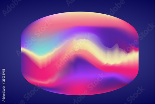 Abstract background with colorful wavy geometry shape