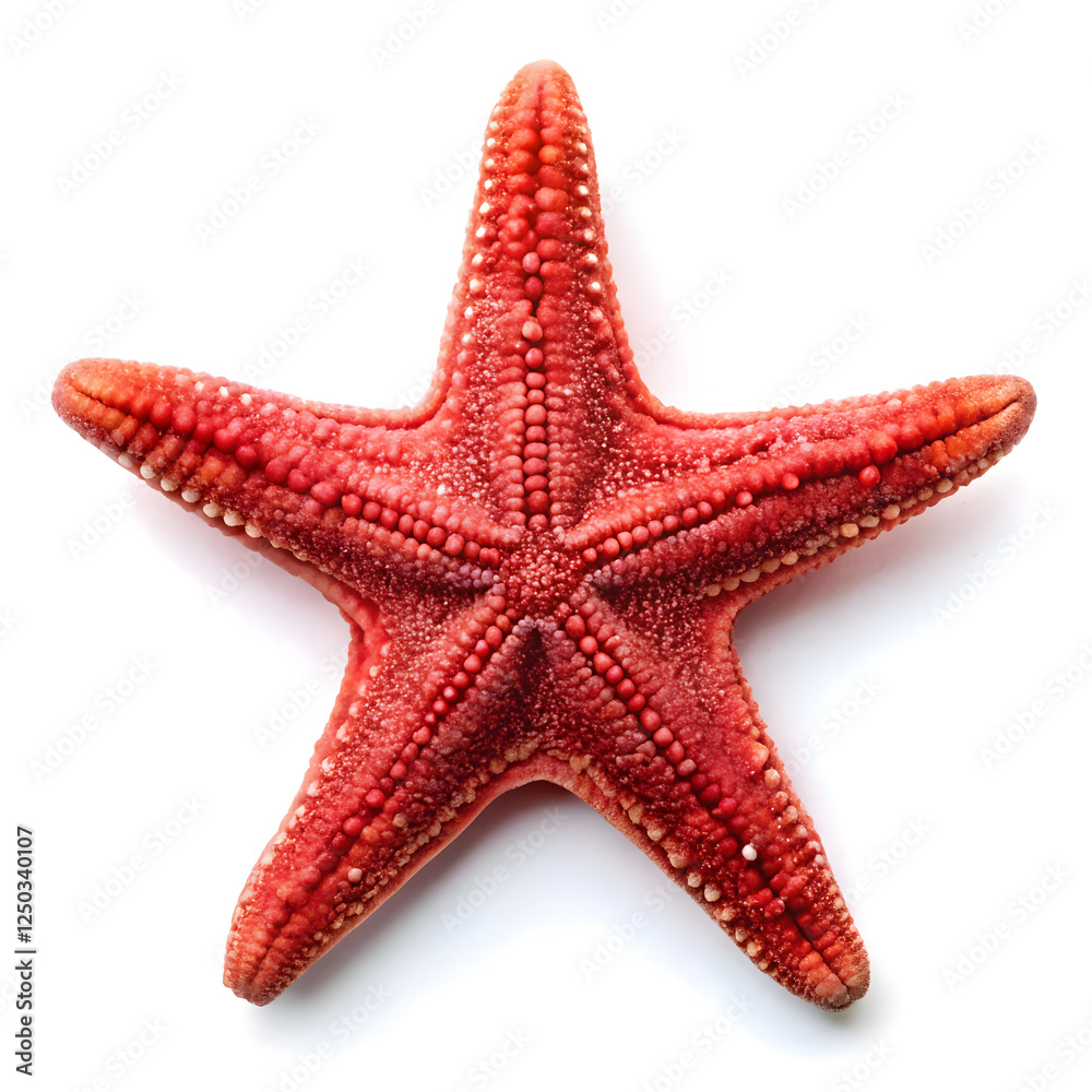 red starfish isolated on white background red starfish isolated on white background