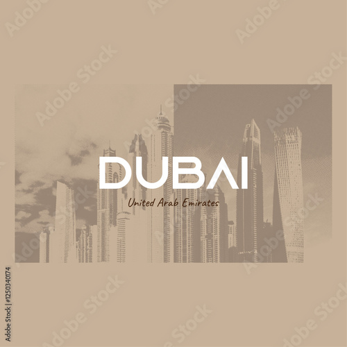 dubai city . design for apparel  and background