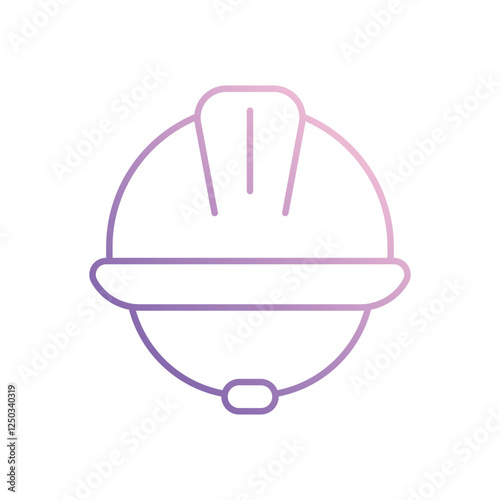 Hard Hat icon isolated on a white background. Vector illustration.