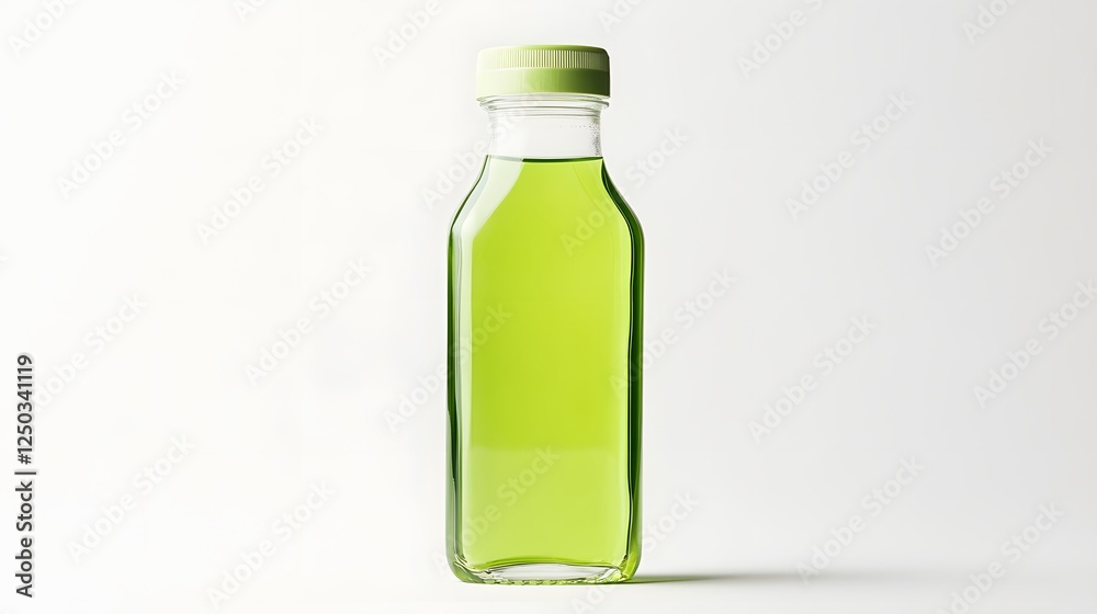 A green tea bottle, isolated on a white background A green tea bottle, isolated on a white background
