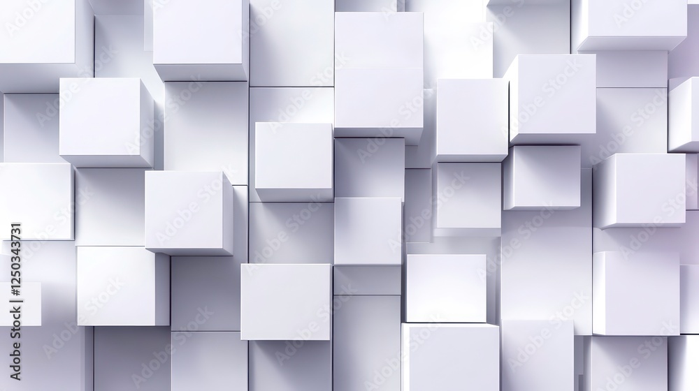 Contemporary Flat Design of Elegant White Cube Boxes for Modern Wallpaper Applications Contemporary Flat Design of Elegant White Cube Boxes for Modern Wallpaper Applications